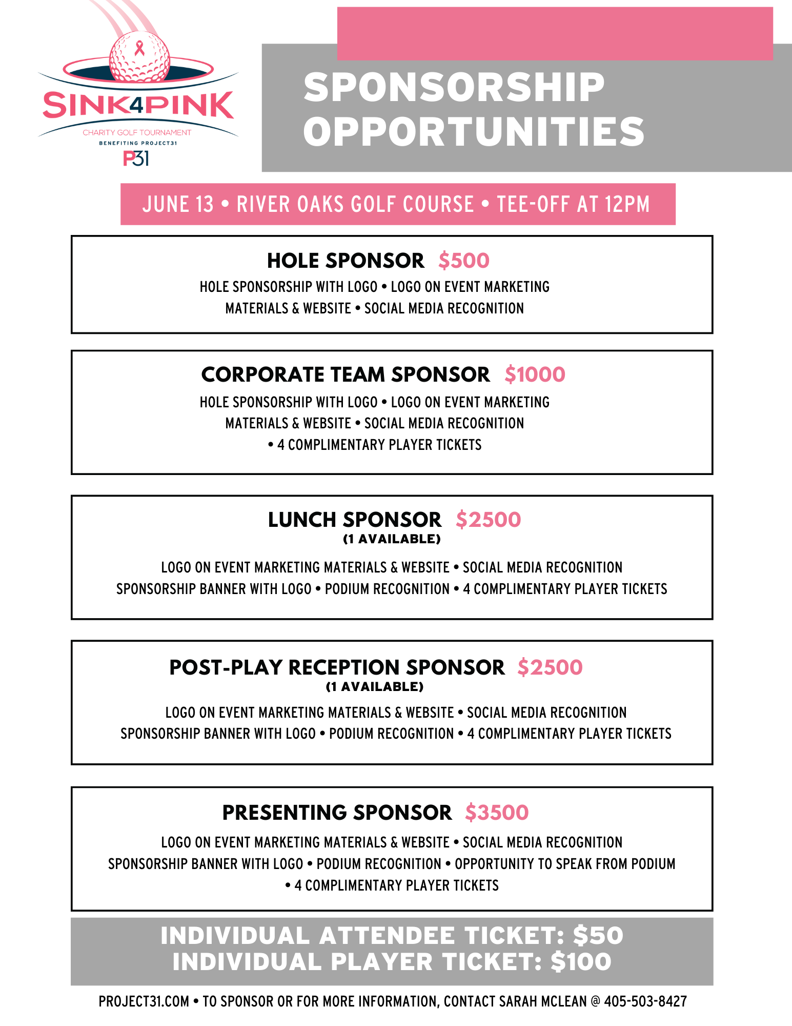 SPONSORSHIP OPPORTUNITIES