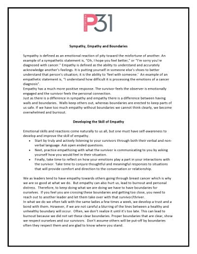 Sympathy, empathy, and boundaries document page 1