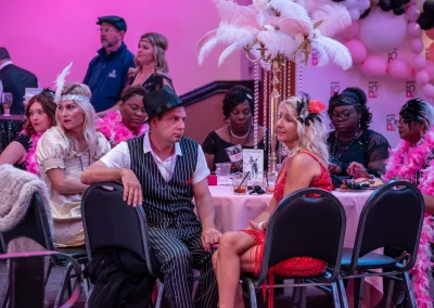 Couple seated at table