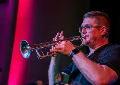 Musician playing trumpet