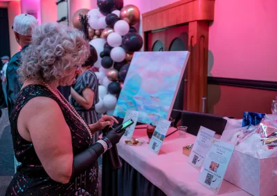 Woman looking at a sign