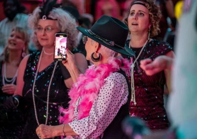 Woman taking a photo with cellphone