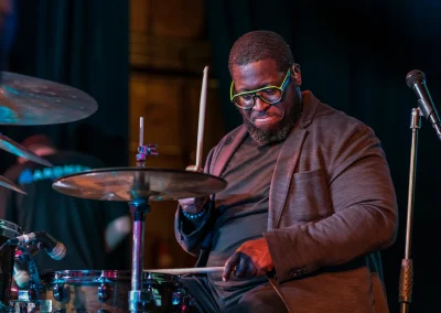 Musician playing drums