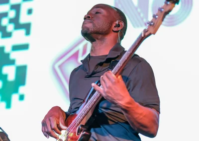 Musician playing bass