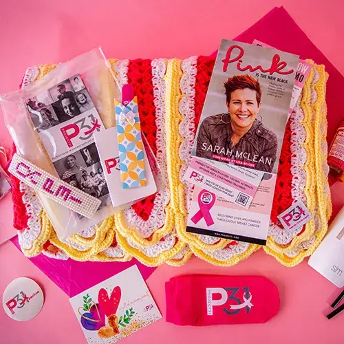 Resources and gifts included in Project31 Care Kits